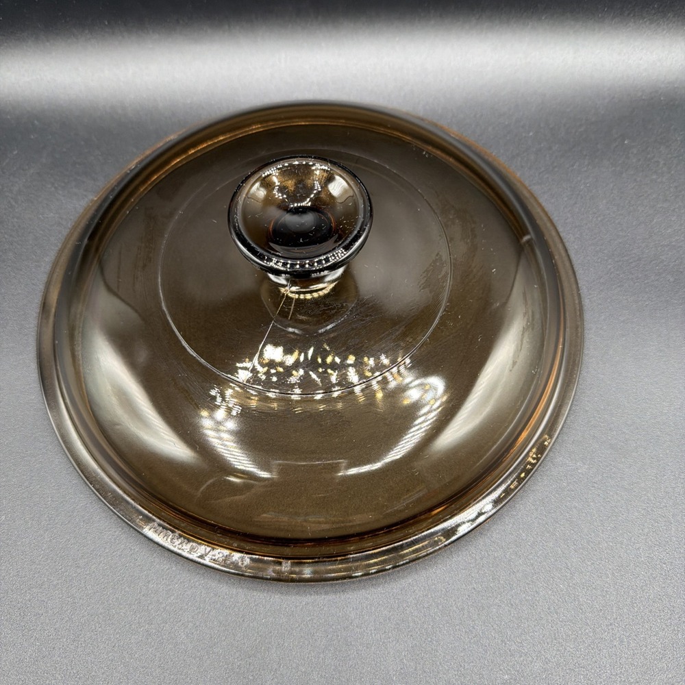Corning Pyrex Vision Ware 2.5L Brown Amber Lid Only Replacement V 2.5 C